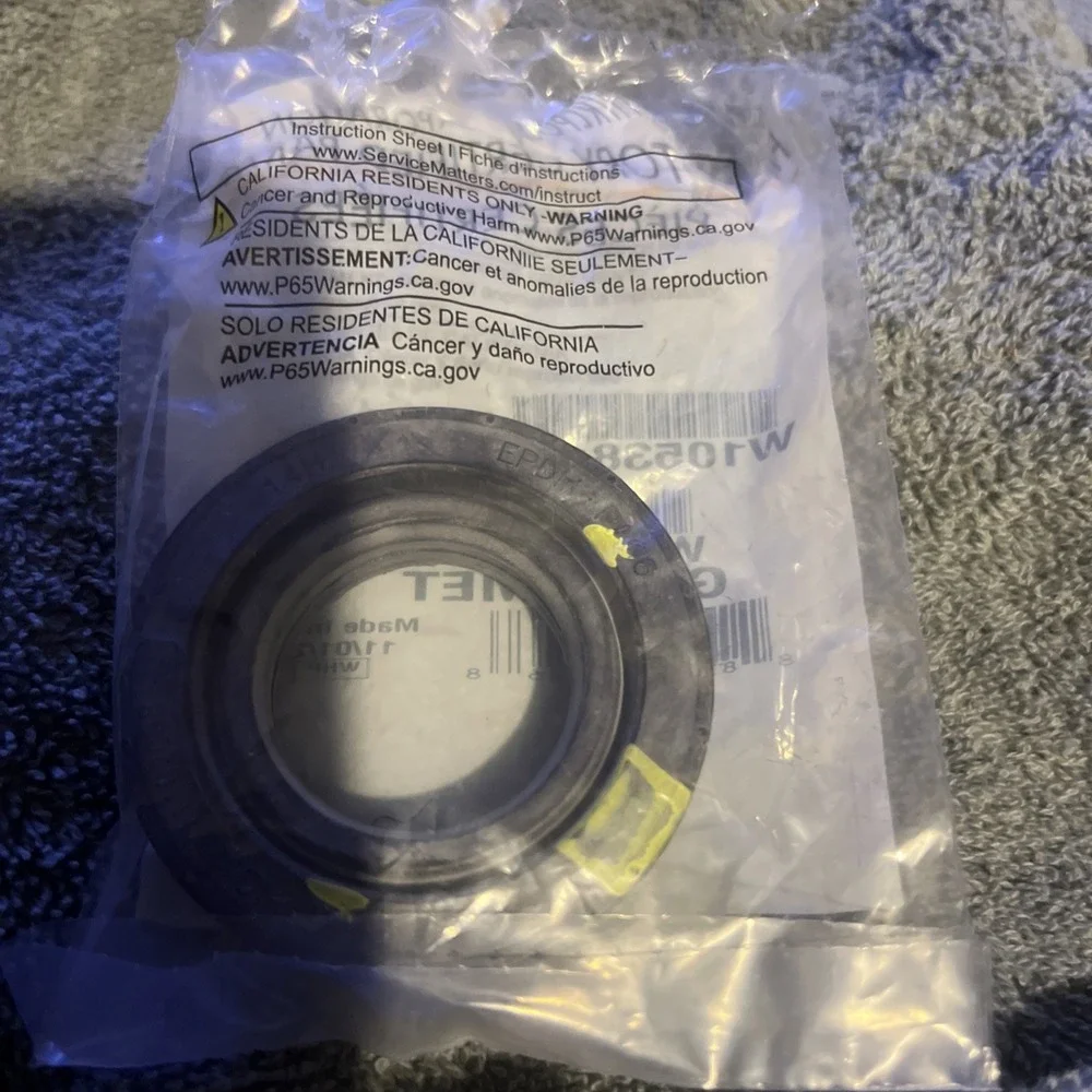 Genuine OEM Whirlpool WPW10538166 W10538166 Dishwasher Circulation Pump Grormmet